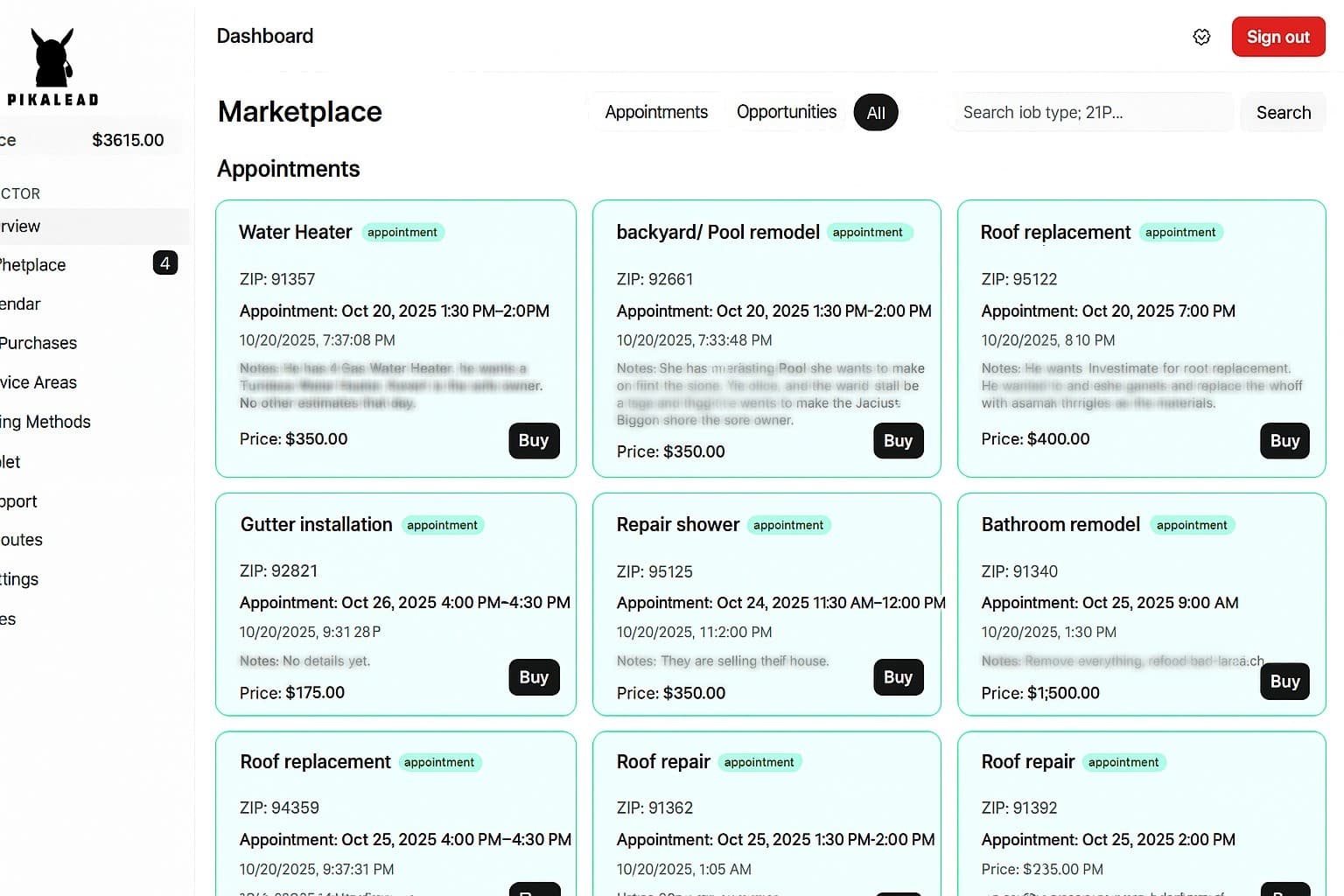 Dashboard analytics preview